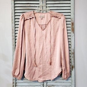 PHILOSOPHY REPUBLIC CLOTHING BOHO TOP Women S Blush Pink Coastal Cowgirl Fairy